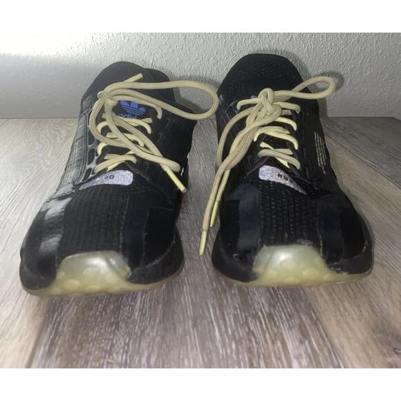 Adidas NMD R1 V2 Core Black Pulse Yellow Sonic Ink GW6021 Youth US Size 6 - Picture 4 of 11